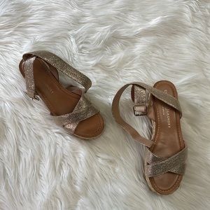 Chinese Laundry sparkling color wedges size 8 or 38.5